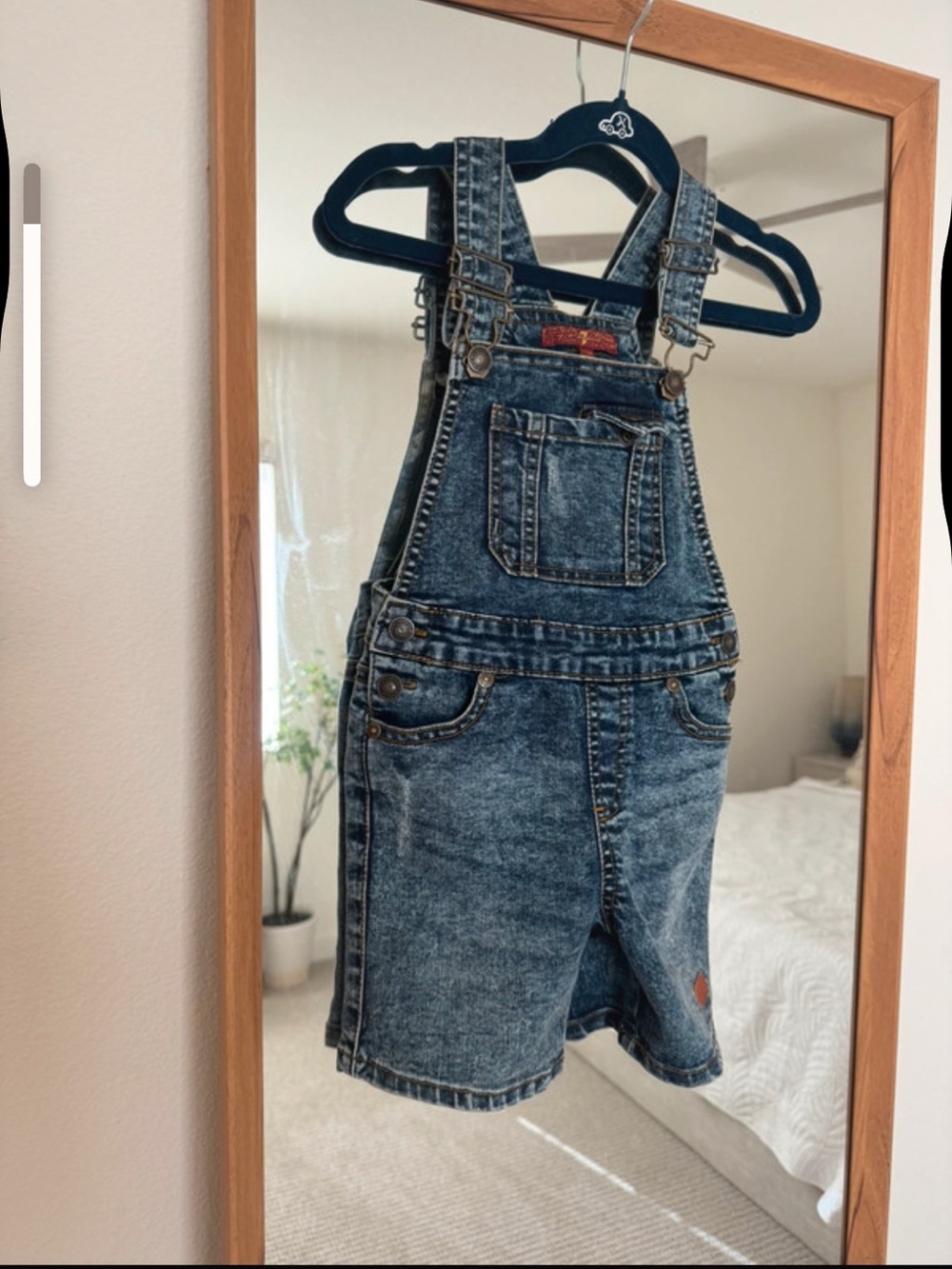 Kids Denim Short Overalls